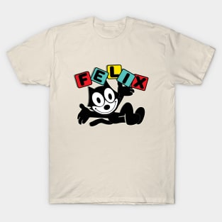 Felix Cat Comics Retro Future Atomic Age TV in Joyful Design T-Shirt